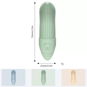 Silikonový zubní kartáček pro domácí mazlíčky - modrý TopTechnology