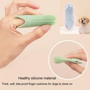 Silikonový zubní kartáček pro domácí mazlíčky - modrý TopTechnology