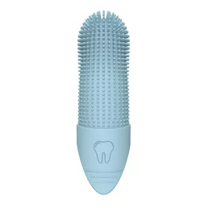 Silikonový zubní kartáček pro domácí mazlíčky - modrý TopTechnology
