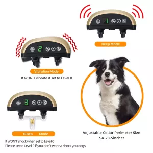 USB dobíjecí voděodolný obojek proti štěkání pro psy s vibrací a zvukem (zlatý) TopTechnology USB dobíjecí voděodolný obojek proti štěkání pro psy s vibrací a zvukem (zlatý) TopTechnology