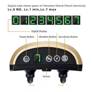 USB dobíjecí voděodolný obojek proti štěkání pro psy s vibrací a zvukem (zlatý) TopTechnology USB dobíjecí voděodolný obojek proti štěkání pro psy s vibrací a zvukem (zlatý) TopTechnology