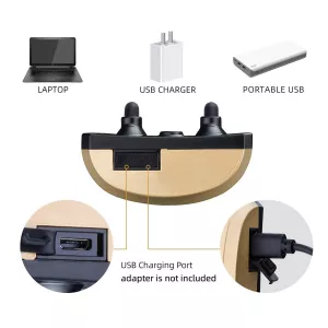USB dobíjecí voděodolný obojek proti štěkání pro psy s vibrací a zvukem (zlatý) TopTechnology USB dobíjecí voděodolný obojek proti štěkání pro psy s vibrací a zvukem (zlatý) TopTechnology