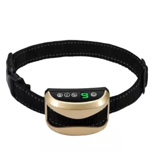 USB dobíjecí voděodolný obojek proti štěkání pro psy s vibrací a zvukem (zlatý) TopTechnology USB dobíjecí voděodolný obojek proti štěkání pro psy s vibrací a zvukem (zlatý) TopTechnology