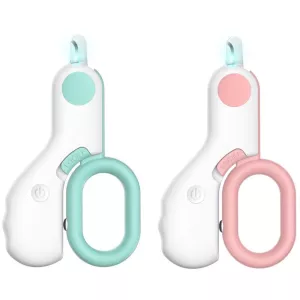 Zastřihovače nehtů pro domácí mazlíčky s LED světlem na křivici (Růžové) TopTechnology
