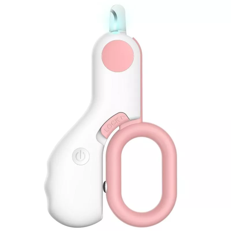 Zastřihovače nehtů pro domácí mazlíčky s LED světlem na křivici (Růžové) TopTechnology