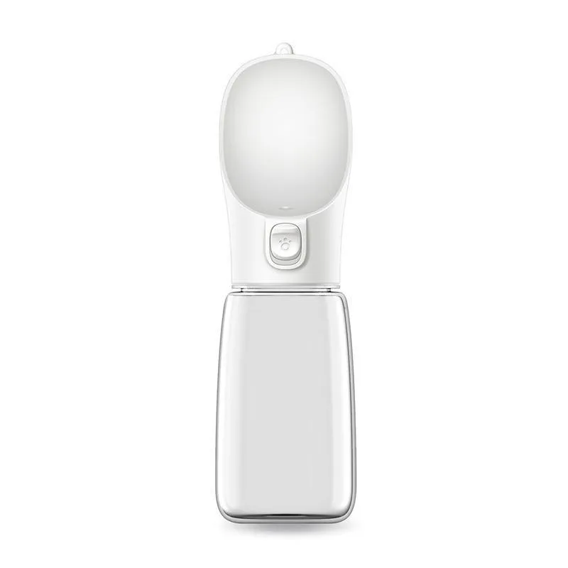 550ML Přenosný venkovní dávkovač vody pro domácí zvířata (Bílý) TopTechnology
