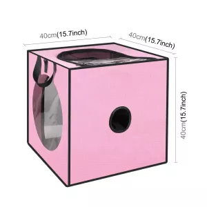 FUNADD Skládací box na sušení zvířat, přenosný, pro domácí zvířata do 5kg (Růžový) TopTechnology