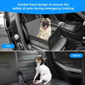 FunAdd Prodyšný a skládací psí autosedák s voděodolnou podložkou (Černý) TopTechnology