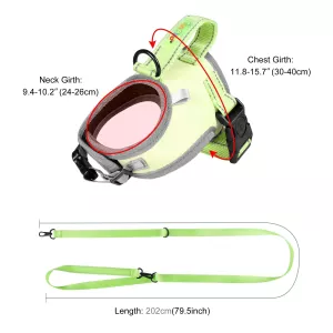 FunAdd Hrudní Popruh pro Psy, Reflexní, Nylon, Velikost S (Zelený) TopTechnology
