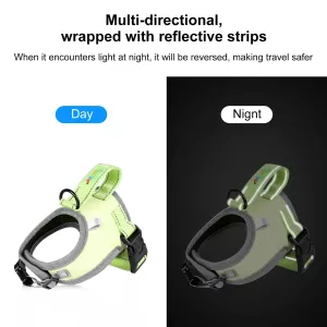 FunAdd Hrudní Popruh pro Psy, Reflexní, Nylon, Velikost S (Zelený) TopTechnology