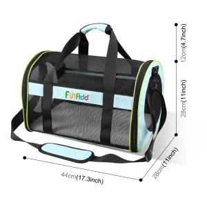 FUNADD Taška pro cestování se zvířaty - Skládací ramenní taška (modrá) TopTechnology