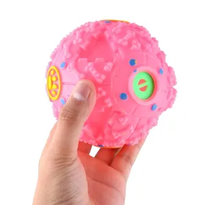Hračka pro pěťáka - Pet Food Dispenser Squeaky Giggle Quack Training Toy Chew Ball (Růžová, Velikost L) TopTechnology Hračka pro pěťáka - Pet Food Dispenser Squeaky Giggle Quack Training Toy Chew Ball (Růžová, Velikost L) TopTechnology
