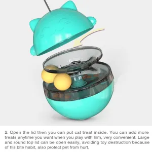 Hračka pro kočky: Pet Toy Cat Shaking Food Ball Tumbler (modrá) TopTechnology