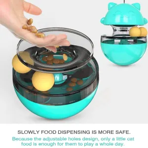 Hračka pro kočky: Pet Toy Cat Shaking Food Ball Tumbler (modrá) TopTechnology