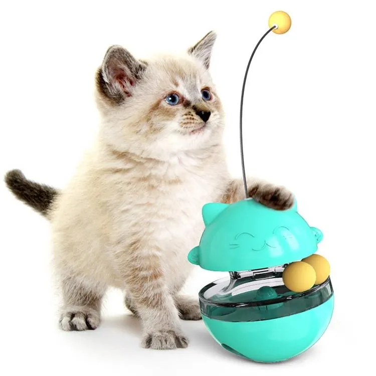Hračka pro kočky: Pet Toy Cat Shaking Food Ball Tumbler (modrá) TopTechnology