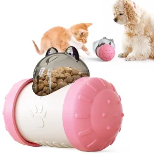 Hračka pro psy a kočky Tumbler Puzzle - Pomalu vyteklé jídlo, bez elektrického pohonu (Růžová) TopTechnology