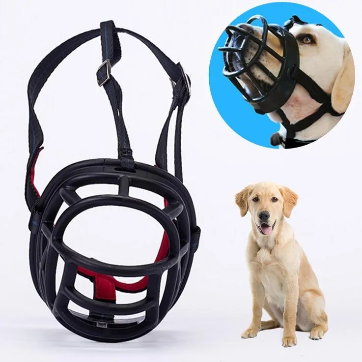 Kryt na ústa pro psy - zabraňuje kousání, žvýkání a štěkání, černý, velikost: 8.8*8.4*11cm TopTechnology