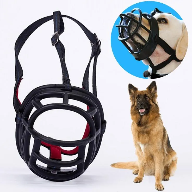 Kryt úst pro psy - prevenci kousání a štěkání, umožňuje pití a funění - rozměry: 11.2*10.7*14.3cm (černý) TopTechnology