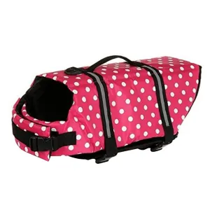 Reflexní plovací vesta pro psy Pet Saver - Velikost S (Růžové tečky) TopTechnology