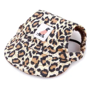Čepice pro domácí zvířata - přizpůsobitelný kšilt pro psy velikost M (Leopard) TopTechnology Čepice pro domácí zvířata - přizpůsobitelný kšilt pro psy velikost M (Leopard) TopTechnology