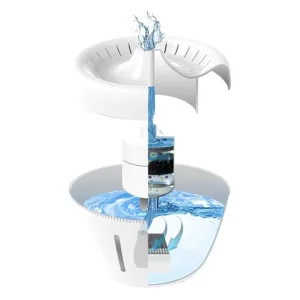 Elektrický zásobník vody pro domácí zvířata s nočním světlem, 2.5L TopTechnology Elektrický zásobník vody pro domácí zvířata s nočním světlem, 2.5L TopTechnology