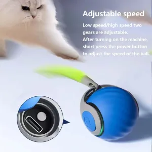 Interaktivní kočičí hračka - Smart Self Rolling Ball, USB dobíjecí, 2 rychlosti (oranžová) TopTechnology Interaktivní kočičí hračka - Smart Self Rolling Ball, USB dobíjecí, 2 rychlosti (oranžová) TopTechnology