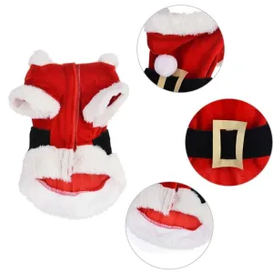 Vánoční oblečení pro psy - kostým Santa pro malé psy, velikost S (červené) TopTechnology