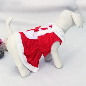 Vánoční oblečení pro psy - Santa kostým pro malé psy, velikost S (Červená dívka) TopTechnology