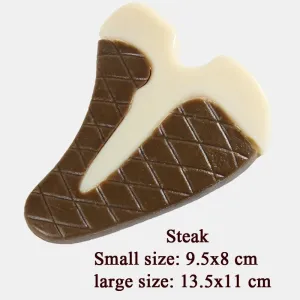 Hračka pro psy odolná proti kousání - nylon a hovězí kůže, velká (steak) TopTechnology Hračka pro psy odolná proti kousání - nylon a hovězí kůže, velká (steak) TopTechnology