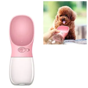 Přenosná pet láhev na vodu pro psy a kočky 350 ml (růžová) TopTechnology Přenosná pet láhev na vodu pro psy a kočky 350 ml (růžová) TopTechnology