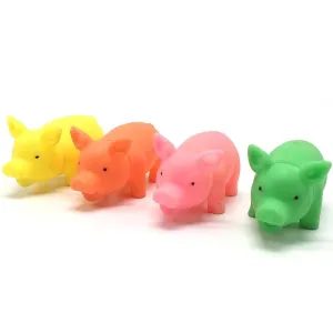 Hračky pro psy - Gumová skřípací hračka v náhodných barvách (Squeak Pig) TopTechnology