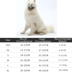 Kryt úst pro psy - Anti-Bite síťová maska pro střední a velké psy XL (černá) TopTechnology