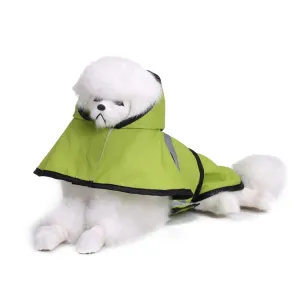 Reflexní pláštěnka pro velké psy - pončo, velikost XS (fluorescentní zelená) TopTechnology