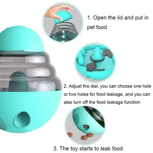 Puzzle Training Pet Food Leakage Toy Tumbler Ball Dog Toy (Lake Blue) TopTechnology Puzzle Training Pet Food Leakage Toy Tumbler Ball Dog Toy (Lake Blue) TopTechnology