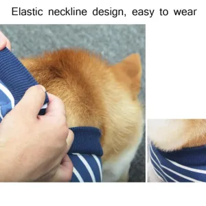 Chirurgický plášť pro domácí zvířata - vysoká elasticita a prodyšnost, velikost: XXL (proužkovaný) TopTechnology