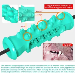 Hračka pro psy s dvojitým přísavkou a čištěním zubů - odolná vůči kousání (zelená) TopTechnology
