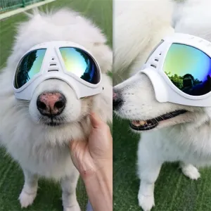 Ochranné brýle pro psy vodotěsné a sněhostálé se měkkým rámem (Bílé) TopTechnology