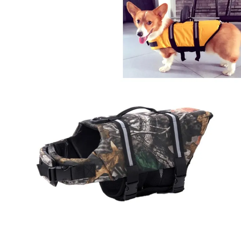 Plovací vesta pro psy s reflexními pruhy Pet Saver, velikost XS (kamufláž) TopTechnology