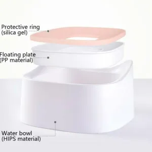 Plovoucí miska na pití pro domácí zvířata bez mokrého čumáku (Sakura prášek) TopTechnology