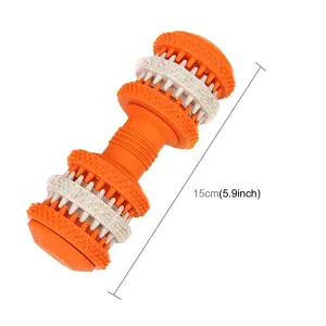 Hračky pro psy - Čisticí a žvýkací hračky pro domácí mazlíčky, velké 15 cm (oranžové) TopTechnology