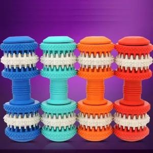 Hračky pro psy - Čisticí a žvýkací hračky pro domácí mazlíčky, velké 15 cm (oranžové) TopTechnology