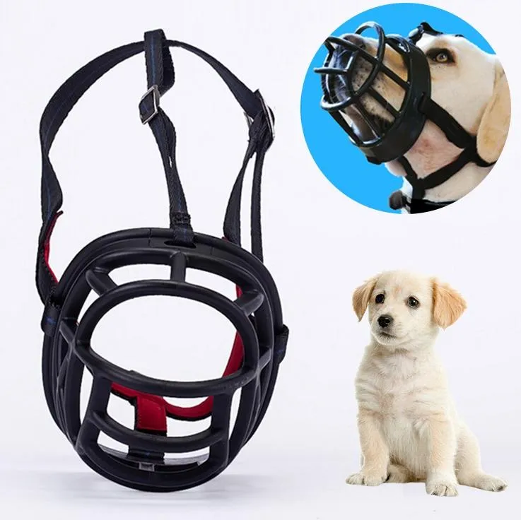 Muzika pro psy - zabraňuje kousání, hryzání a štěkání, umožňuje pití a funění, velikost: 6.8*6.3*7.8 cm (černá) TopTechnology
