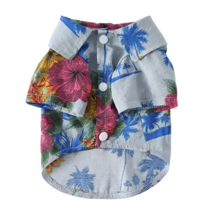 Pet Beach Shirt pro psy - Jarní a letní oblečení, Velikost: S (mořská modrá) TopTechnology