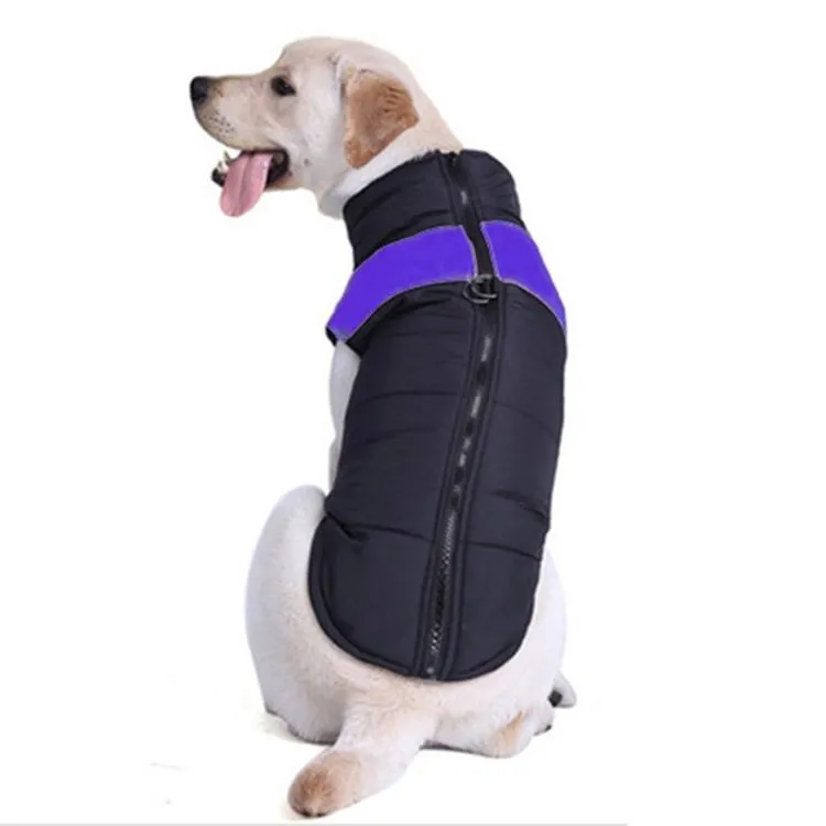 Ski oblek pro psy, bavlněná vesta, velikost: 5XL, obvod hrudníku: 68 cm, délka zad: 60 cm (fialová) TopTechnology