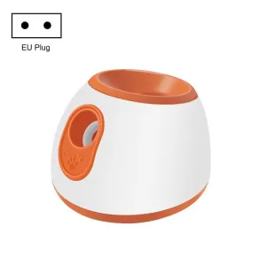 CWFQQ-1 Odpalovač tenisových míčků pro psy, interaktivní hračky, EU zásuvka (oranžová bílá) TopTechnology