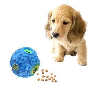 Hračky pro domácí mazlíčky - Kulička s pískáním pro psy a kočky, velikost M, průměr 9,2 cm (modrá) TopTechnology