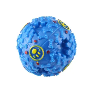 Hračky pro domácí mazlíčky - Kulička s pískáním pro psy a kočky, velikost M, průměr 9,2 cm (modrá) TopTechnology