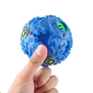 Hračky pro domácí mazlíčky - Kulička s pískáním pro psy a kočky, velikost M, průměr 9,2 cm (modrá) TopTechnology