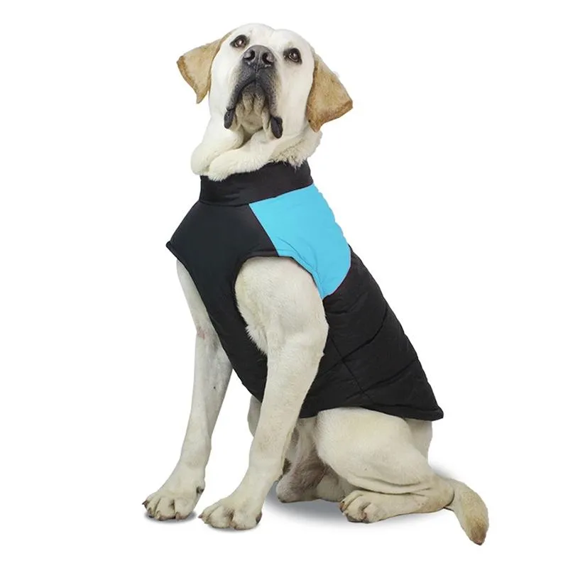 Pet Dog Cotton Vest Ski Suit, Velikost: 5XL, Hrudník: 68cm, Délka zad: 60cm (Modrý) TopTechnology