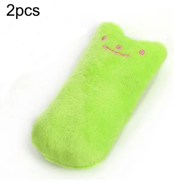 2 ks zábavné interaktivní hračky z catnip pro kočky - zelené TopTechnology
